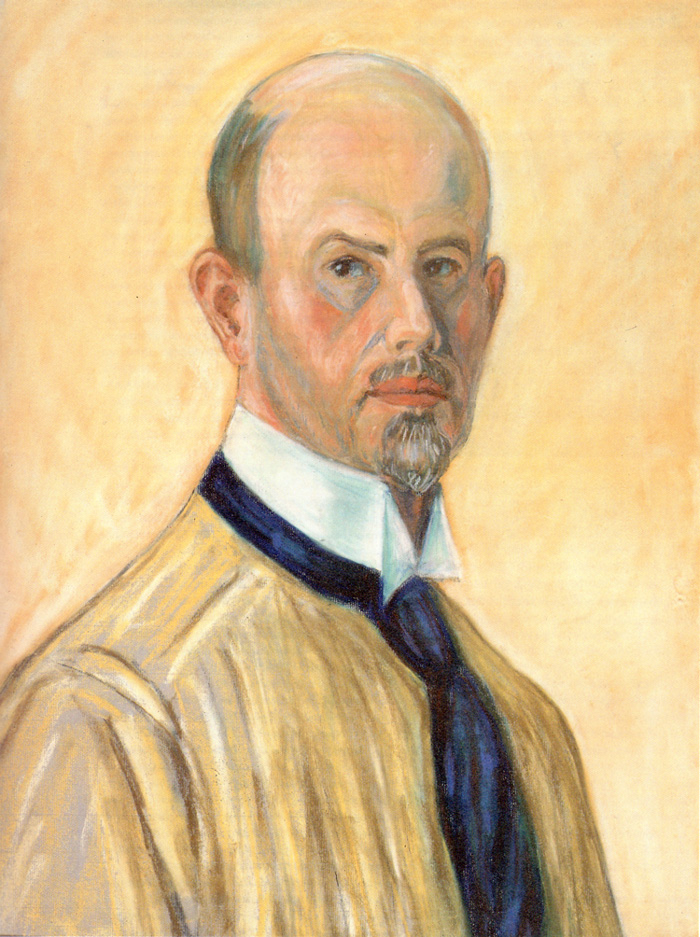 Walther Rathenau, Selbstporträt, nach 1909; Pastell auf Karton, 57x42 cm